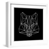 Fox on Black-Lisa Kroll-Framed Art Print