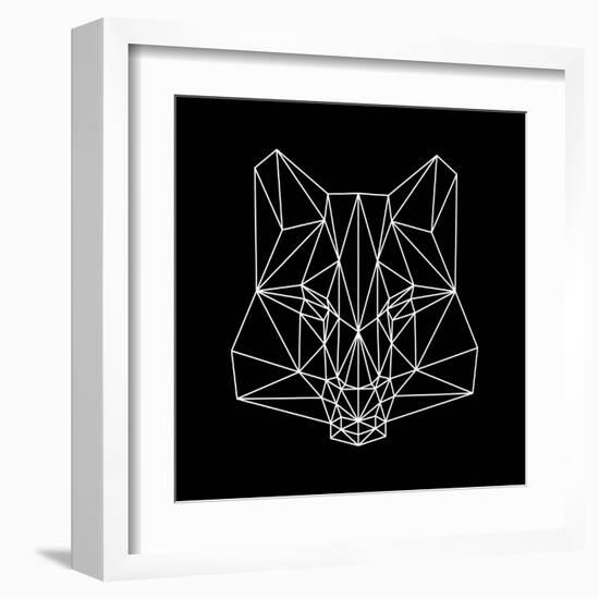 Fox on Black-Lisa Kroll-Framed Art Print