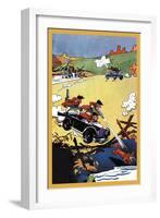 Fox on the Run-Will B. Johnstone-Framed Art Print