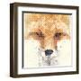 Fox Portrait Made of Geometrical Shapes-Wision-Framed Art Print