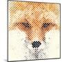 Fox Portrait Made of Geometrical Shapes-Wision-Mounted Art Print