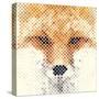 Fox Portrait Made of Geometrical Shapes-Wision-Stretched Canvas