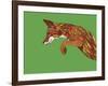 Fox Pounce-Drawpaint Illustration-Framed Giclee Print