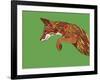 Fox Pounce-Drawpaint Illustration-Framed Giclee Print