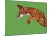 Fox Pounce-Drawpaint Illustration-Mounted Giclee Print