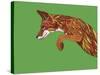 Fox Pounce-Drawpaint Illustration-Stretched Canvas