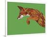 Fox Pounce-Drawpaint Illustration-Framed Giclee Print