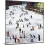 "Fox River Ice-Skating", January 11, 1958-John Falter-Mounted Premium Giclee Print