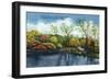 Fox River Valley, Illinois, Fishing Scene on the Fox River-Lantern Press-Framed Art Print