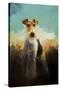 Fox Terrier on Alert-Jai Johnson-Stretched Canvas