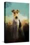 Fox Terrier on Alert-Jai Johnson-Stretched Canvas