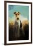 Fox Terrier on Alert-Jai Johnson-Framed Giclee Print