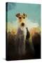 Fox Terrier on Alert-Jai Johnson-Stretched Canvas