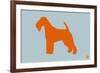 Fox Terrier Orange-NaxArt-Framed Art Print