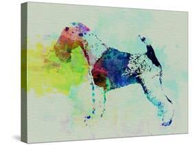 Fox Terrier Watercolor-NaxArt-Stretched Canvas