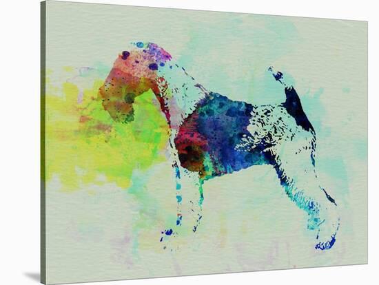 Fox Terrier Watercolor-NaxArt-Stretched Canvas