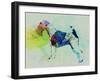 Fox Terrier Watercolor-NaxArt-Framed Art Print