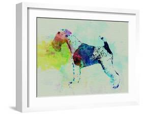 Fox Terrier Watercolor-NaxArt-Framed Art Print