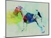 Fox Terrier Watercolor-NaxArt-Mounted Art Print