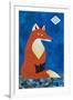 Fox under Diamond Moon-Casey Craig-Framed Art Print