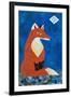 Fox under Diamond Moon-Casey Craig-Framed Art Print