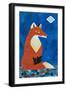 Fox under Diamond Moon-Casey Craig-Framed Art Print