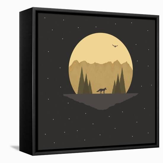 Fox under the Stars-Tammy Kushnir-Framed Stretched Canvas