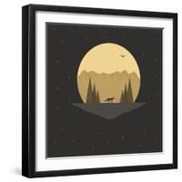 Fox under the Stars-Tammy Kushnir-Framed Giclee Print