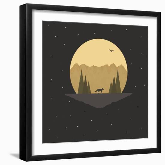 Fox under the Stars-Tammy Kushnir-Framed Giclee Print