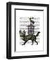 Fox With Birdcage-Fab Funky-Framed Art Print