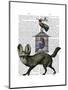 Fox With Birdcage-Fab Funky-Mounted Art Print