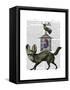 Fox With Birdcage-Fab Funky-Framed Stretched Canvas