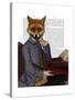 Fox with Flute-Fab Funky-Stretched Canvas