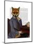 Fox with Flute-Fab Funky-Mounted Art Print