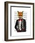 Fox with Red Bow Tie-Fab Funky-Framed Art Print