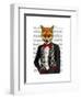 Fox with Red Bow Tie-Fab Funky-Framed Art Print