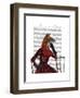 Fox with Red Scarf-Fab Funky-Framed Art Print