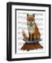 Fox with Tiara, Full-Fab Funky-Framed Art Print