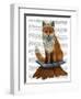 Fox with Tiara, Full-Fab Funky-Framed Art Print