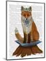 Fox with Tiara, Full-Fab Funky-Mounted Art Print