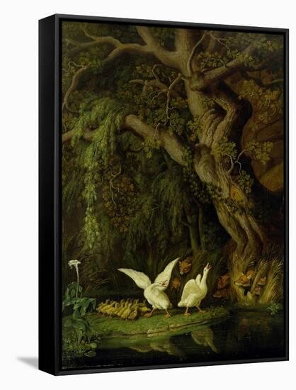 Foxes and Geese-Johann Heinrich Tischbein-Framed Stretched Canvas