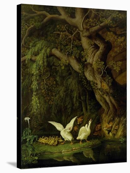 Foxes and Geese-Johann Heinrich Tischbein-Stretched Canvas