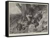 Foxes at Play-Carl Friedrich Deiker-Framed Stretched Canvas