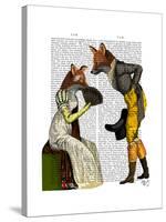 Foxes Courting-Fab Funky-Stretched Canvas