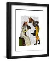 Foxes Courting-Fab Funky-Framed Art Print