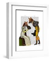 Foxes Courting-Fab Funky-Framed Art Print