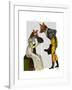 Foxes Courting-Fab Funky-Framed Art Print