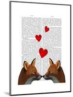 Foxes in Love-Fab Funky-Mounted Art Print