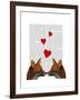 Foxes in Love-Fab Funky-Framed Art Print