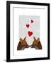 Foxes in Love-Fab Funky-Framed Art Print